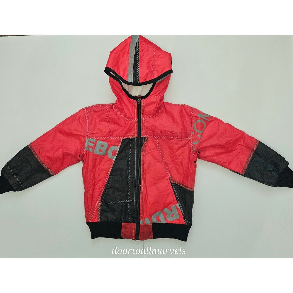 Exkite Hooded Zip Jacket Kids sz 3-5 Made in Italy Fleece Lining Wipika Matrix